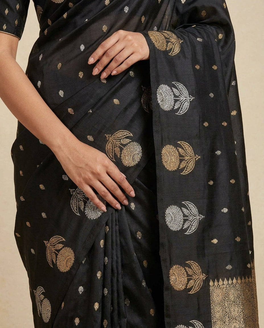 Silver Moonlight | Puna Silk Saree