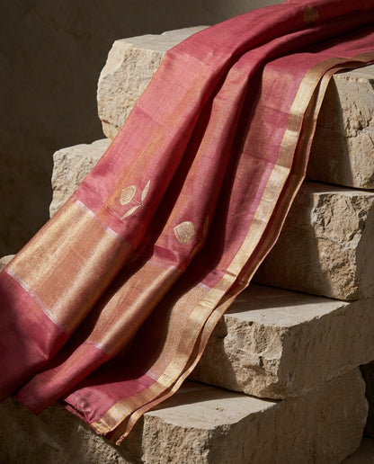 Dusty Rose | Tissue Silk Saree