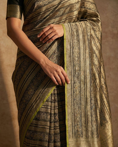 Noirza | Katan Silk Brocade Saree