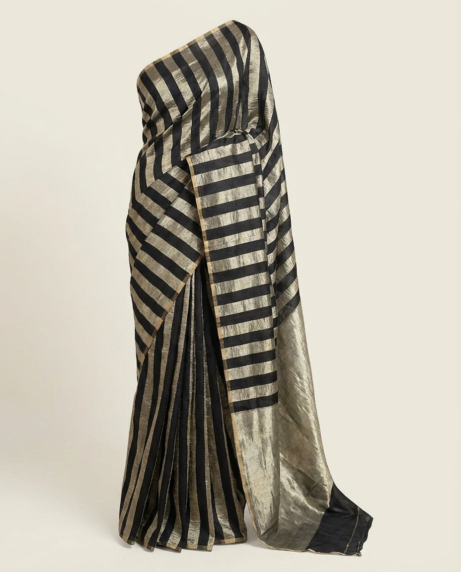 Onyxa | Crushed Monga Saree