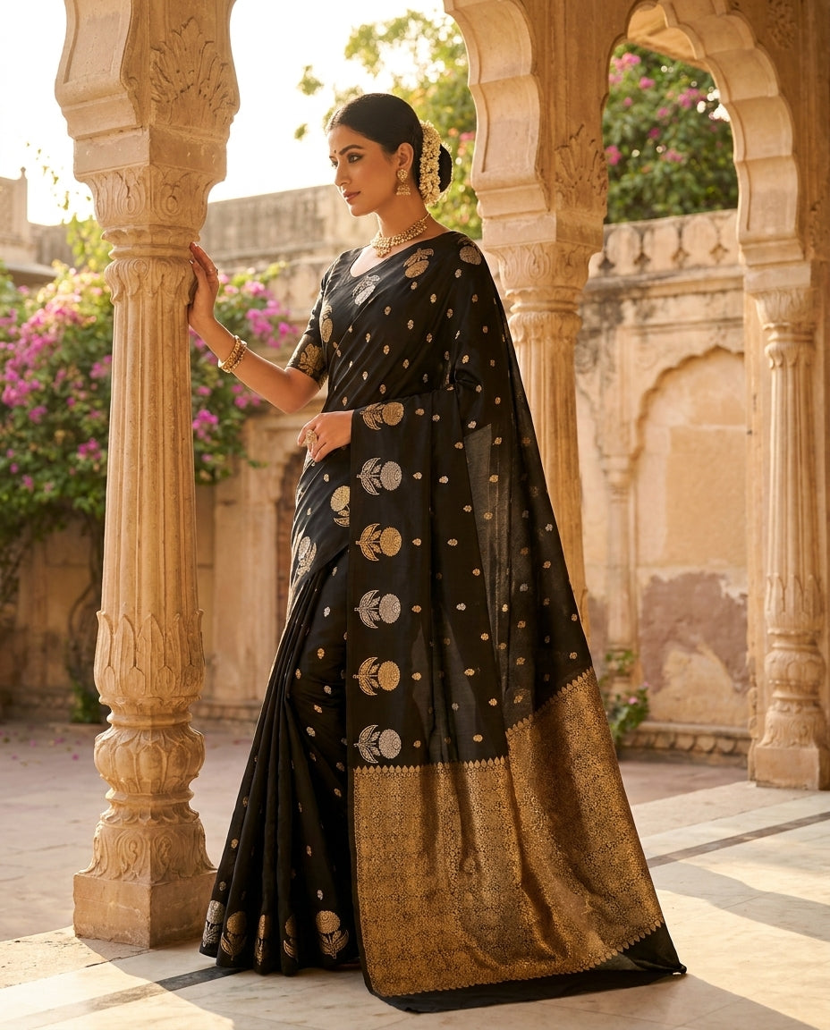 Silver Moonlight | Puna Silk Saree