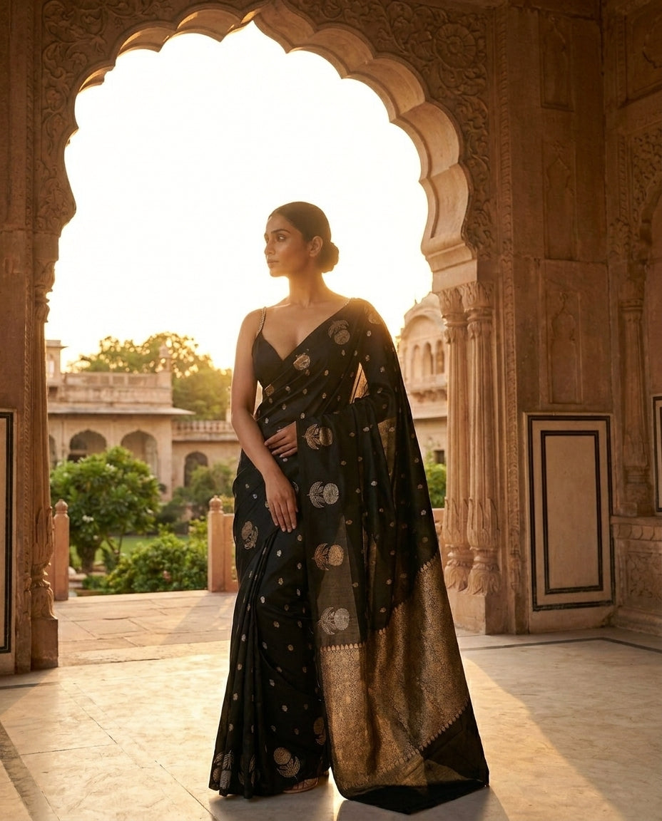 Silver Moonlight | Puna Silk Saree