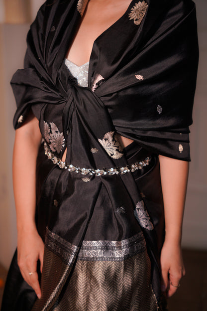 Silver Moonlight | Poona Silk Saree