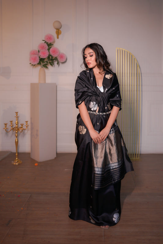 Silver Moonlight | Poona Silk Saree