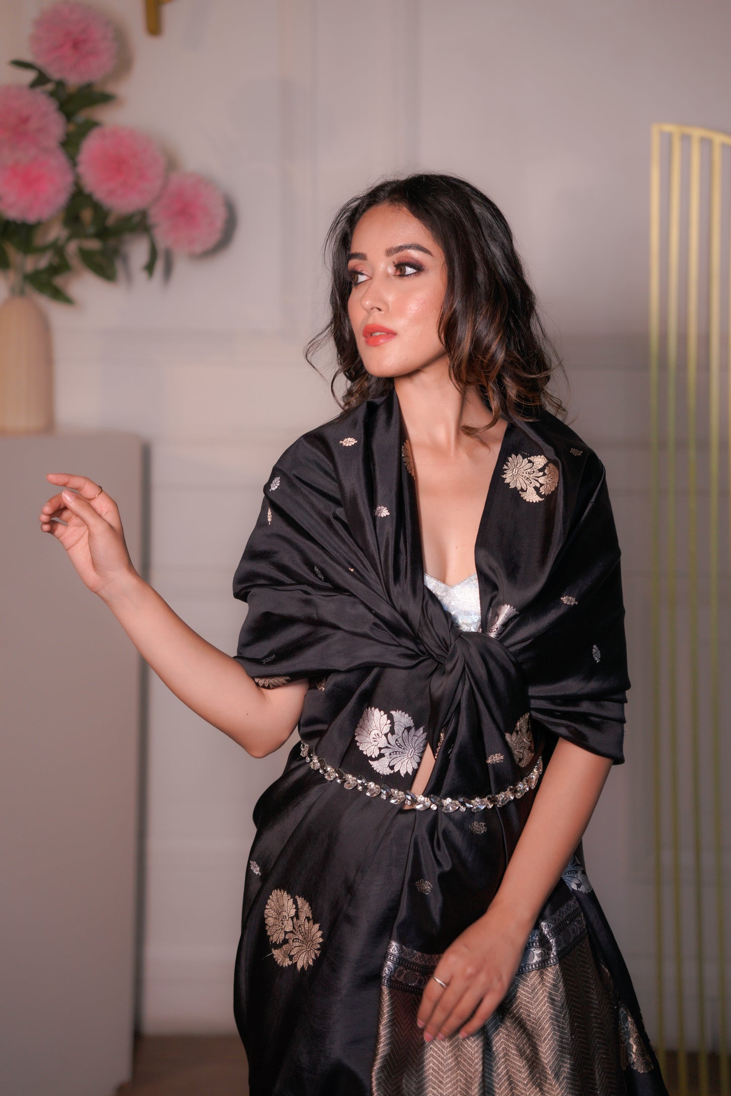 Silver Moonlight | Poona Silk Saree