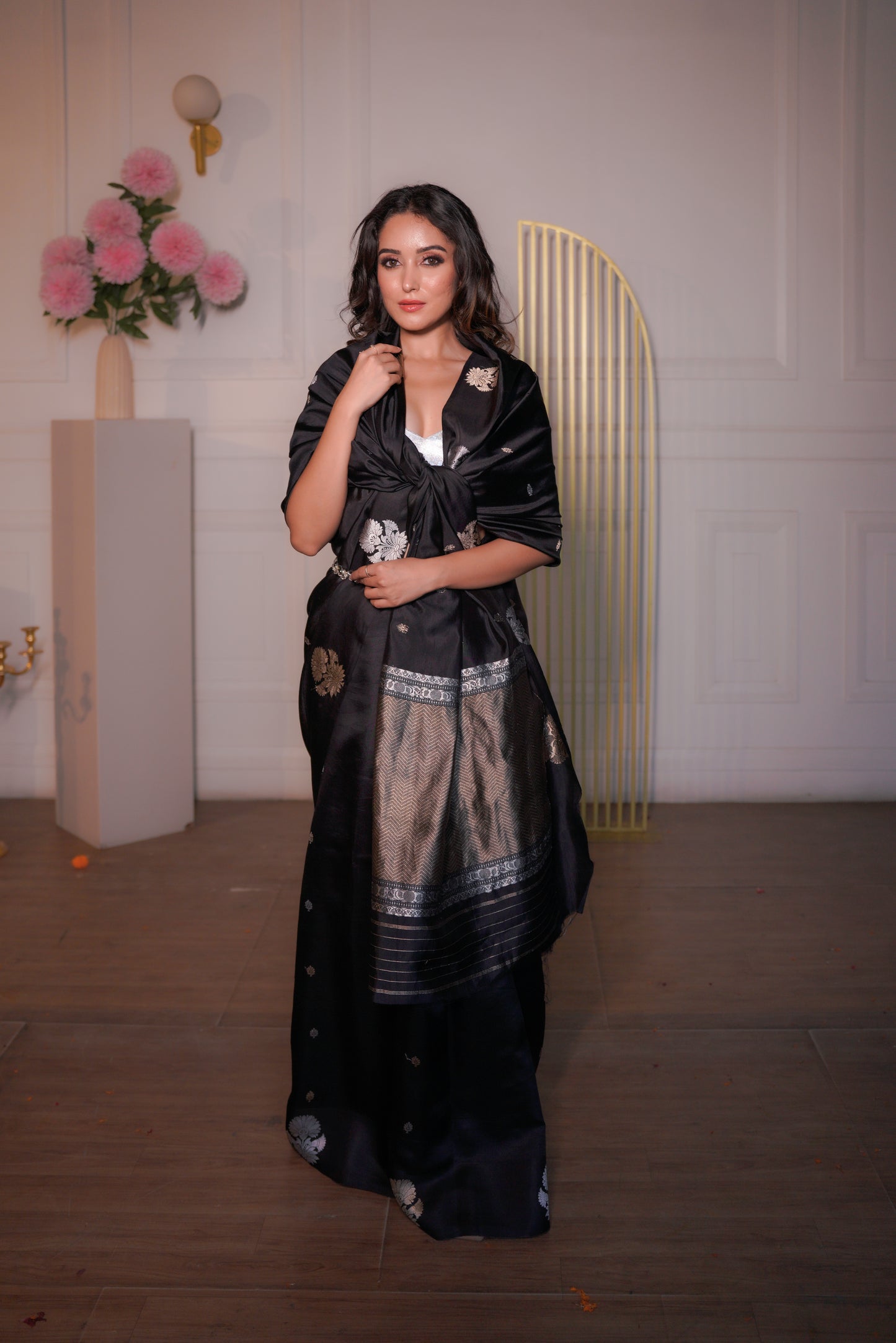 Silver Moonlight | Poona Silk Saree
