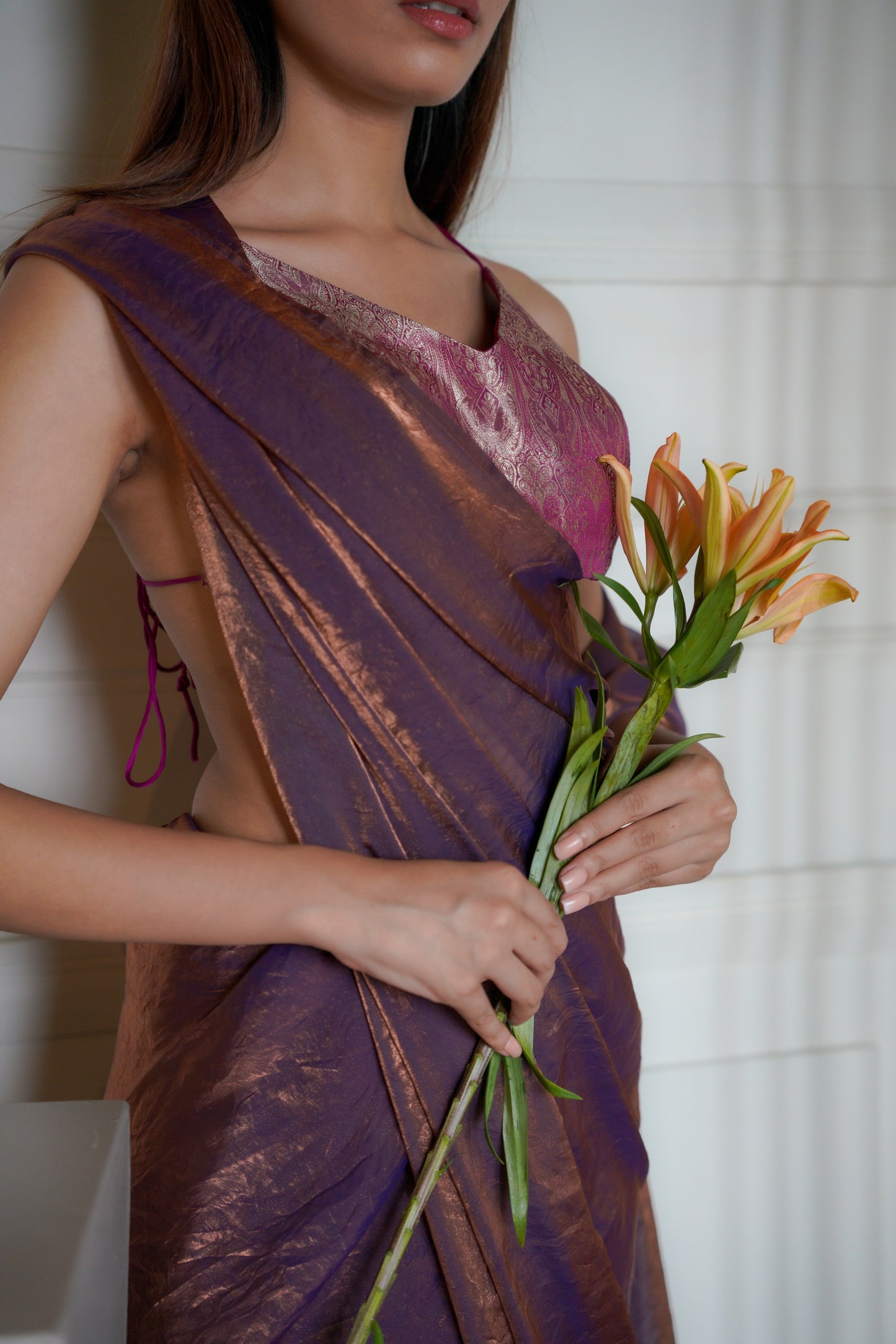 Twilight Blend | Glass Tissue saree