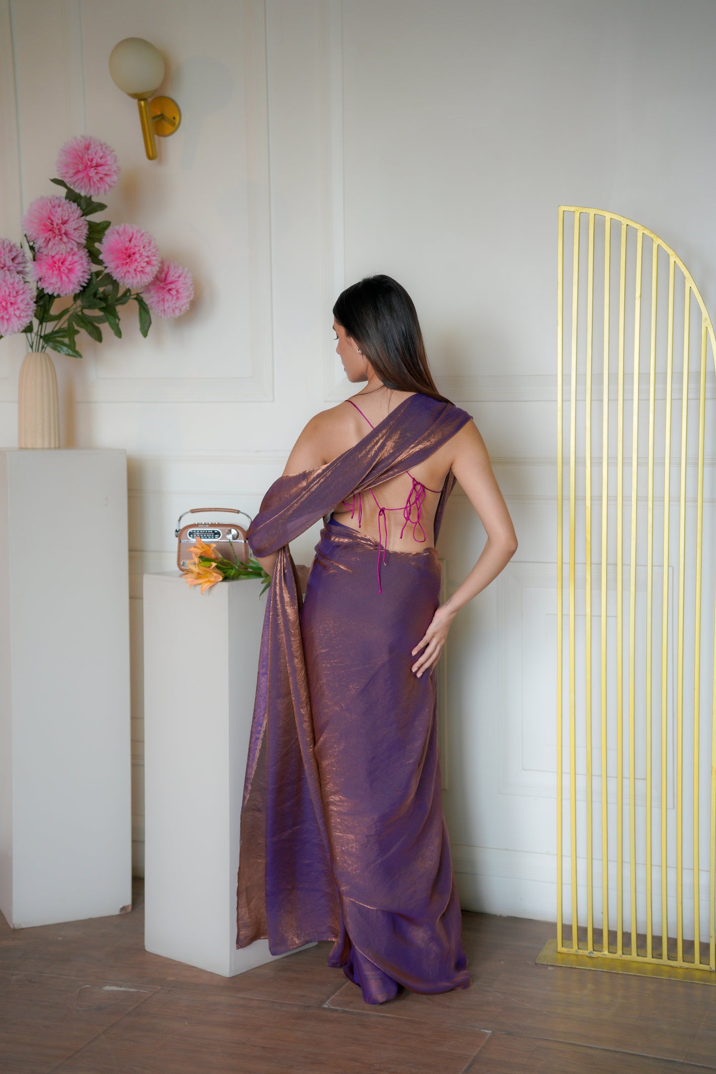 Twilight Blend | Glass Tissue saree