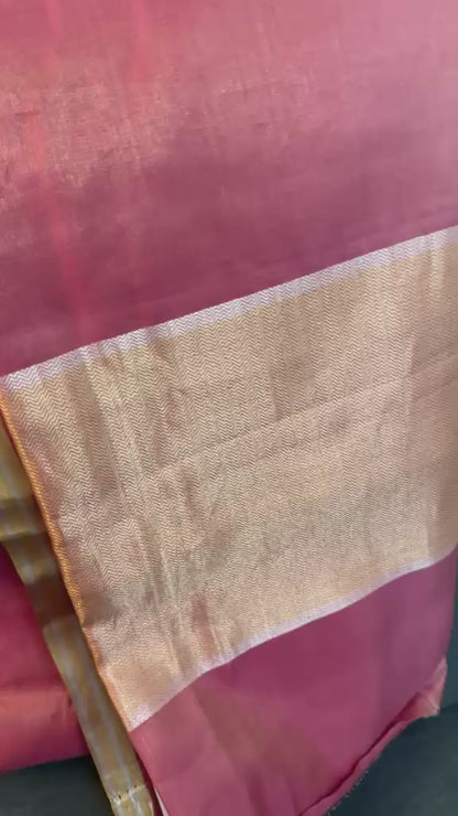 Dusty Rose | Tissue Silk Saree