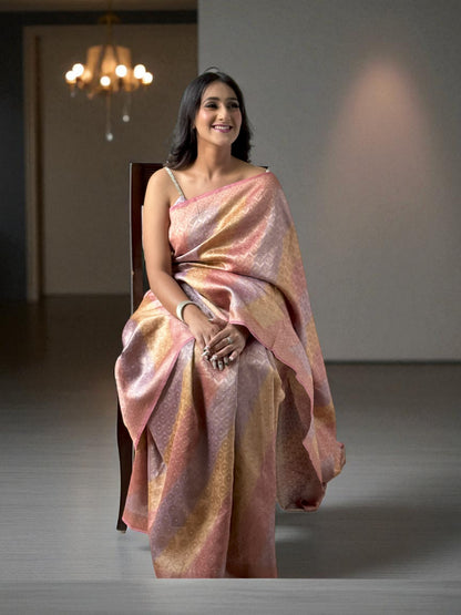 Mauve Melody | Chanderi Rangkat Saree